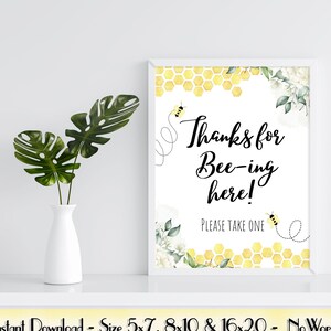 FILE DIGITALE / Grazie per essere qui favore segno / tema Bumble Bee / addio al nubilato / Baby Shower / festa di compleanno / arredamento / BB21