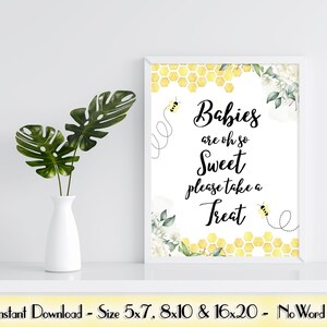 FILE DIGITALE / I bambini sono un segno di dolcetto / Tema Bumble Bee / Bridal Shower / Baby Shower / Festa di compleanno / Decor / BB21