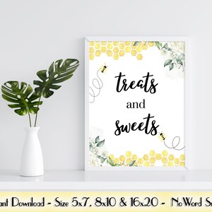 FILE DIGITALE / Cartello con dolcetti e dolcetti / Tema Bumble Bee / Addio al nubilato / Baby shower / Festa di compleanno / Decorazioni / BB21