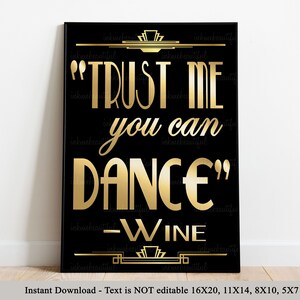 PRINTABLE Roaring Twenties Party Decoration, Great Gatsby party decor, Art deco poster, Gatsby Collection