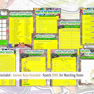 DIGITAL FILE   Hip Hop Baby Shower Games, Hip Hop Baby Shower, 5x7,, Throwback 80s 90s House Party, 80s baby, 90s baby, H001