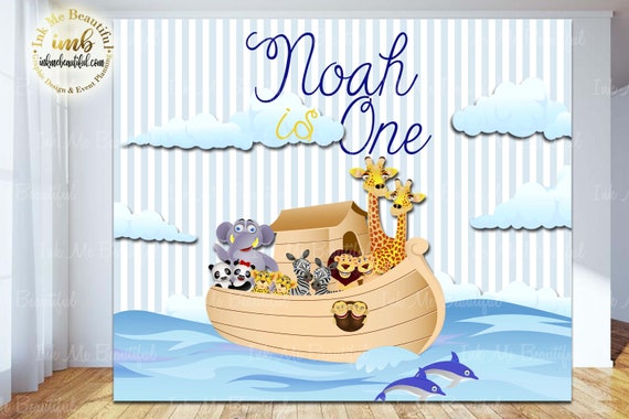 Candy Table Backdrop, Noah's Ark, Baby Shower, Kids Birthday Party, Baptisim Il_570xn