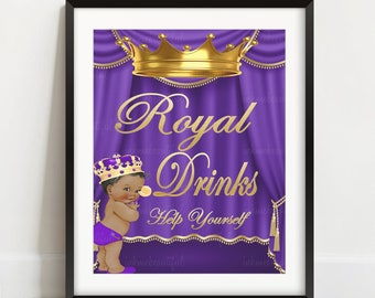 PRINTABLE Royal Baby Shower Royal Drinks, Royal Baby Shower Decor,  Royal Collection RP90