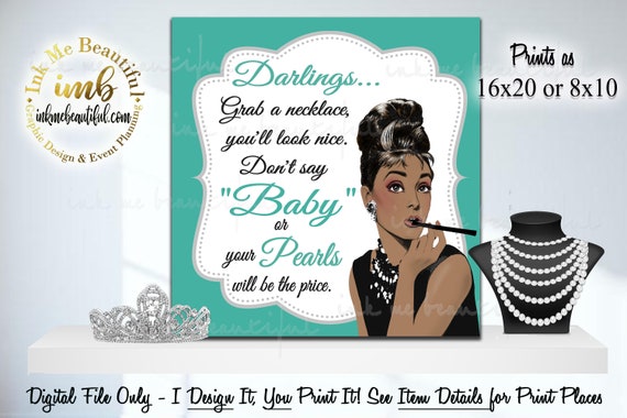 DIGITAL FILE Grab a Necklace Don't Say Baby, Baby and CO, Babyshower, Bridal Shower, Welcome Sign, Baby Shower Games Il_570xn