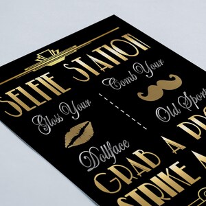 Great Gatsby PRINTABLES, Selfie Station, Photobooth Sign*gatsby Party ...