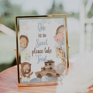 Noah's Ark Babies Are Sweet Treat Table Sign Noah's Ark Theme Baby Shower Baptism First Birthday Biblical NA22 image 1