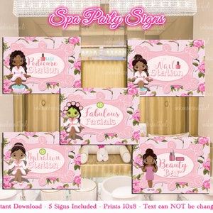 PRINTABLE Spa Sign, Beauty Bar Sign 8x10, Pamper Party Birthday Party SP-067