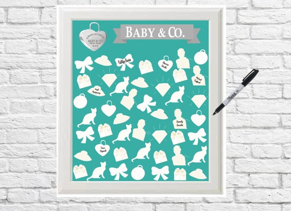 DIGITAL FILE Baby & CO Alternative Guest Book 16x20 ; 47 signatures Il_570xn