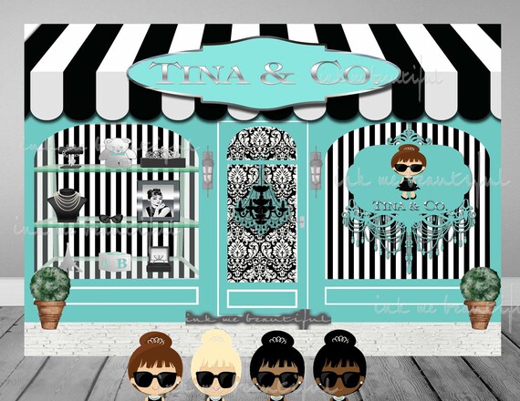 DIGITAL FILE Audrey Backdrop, Bride and CO, Bridal Shower, Baby and Co, Store Backdrop, Candy Table Backdrop, Photo Backdrop Il_570xn