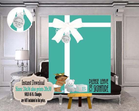 DIGITAL FILE Baby and CO Alternative Guest Book Prints as 24x36 or 20x30, Baby and Co Guestbook, Baby and Co Party Decor Il_570xn