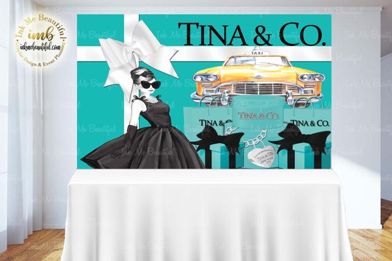 DIGITAL FILE Audrey Backdrop, Bride and CO, Bridal Shower, Baby and Co, Store Backdrop, Candy Table Backdrop, Photo Backdrop Il_570xn
