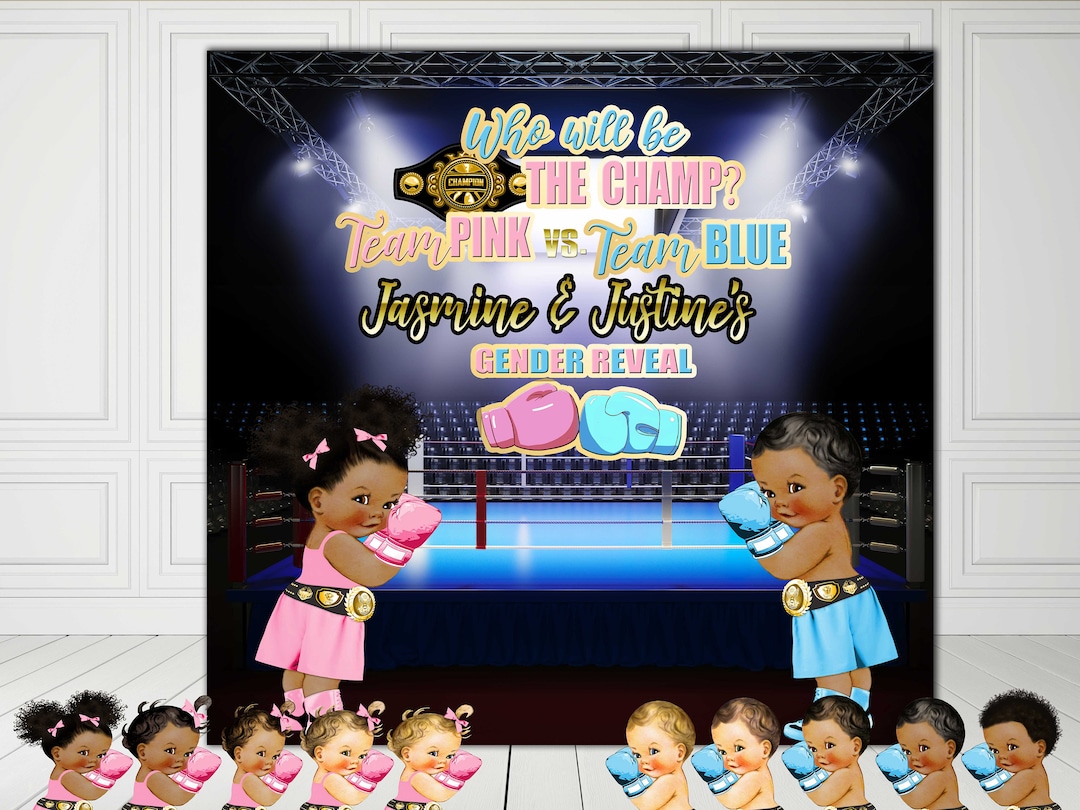 PRINTABLE Boxer Baby Gender Reveal, Boxer Theme, Boxing Baby Shower