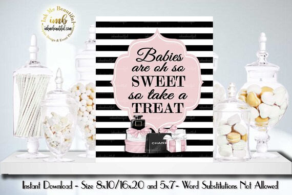 DIGITAL FILE Babies are So Sweet Table Sign, Treat Table Sign Baby Shower, Fashion Baby Shower, Baby Shower Decor, Birthday Party Il_570xn