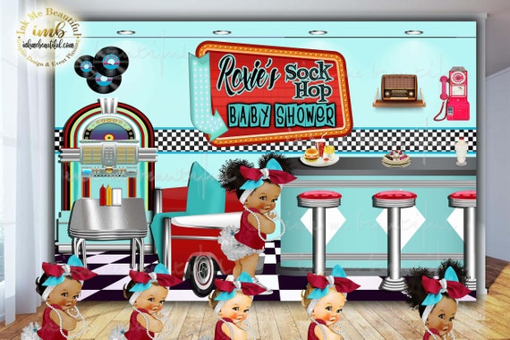 Digital File 50 S Diner Backdrop Retro Diner Backdrop Etsy