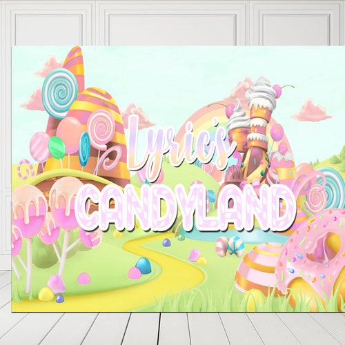 PRINTABLE Candy Theme Backrop Banner First Birthday Party - Etsy