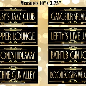 PRINTABLE Gangster Street Sign,Gatsby party decoration, Roaring 20s Art deco,Wedding Sign, Wedding Decor, Dollfaces, Old Sport