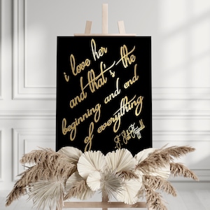 PRINTABLE I Love Her Sign Gatsby party decoration, Roaring 20s Art deco,Wedding Sign, Wedding Decor, Gatsby Quote