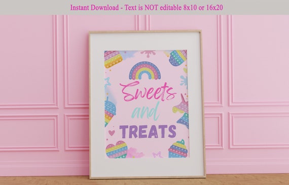 PRINTABLE POP Party Sweets and Treats Sign | Girls Birthday | Toy Theme | POP22 Il_570xn
