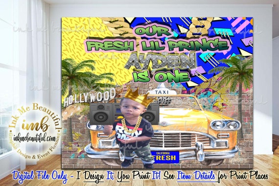 DIGITAL FILE Hip Hop Throwback Birthday Party, So Fresh, 80s baby, 90s baby, Prince, Candy Table, Photobooth Backdrop, Step and Repeat Il_570xn