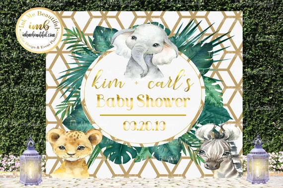 DIGITAL FILE Birthday Party, Baby Shower Welcome Sign, Door Tag, Safari Animal Theme, Wild One Party Decor JB-20 Il_570xn