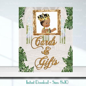 ARQUIVO DIGITAL Cartões e presentes 8X10, convite Safari Prince, convite, decoração real de chá de bebê, um príncipe está a caminho COA-01