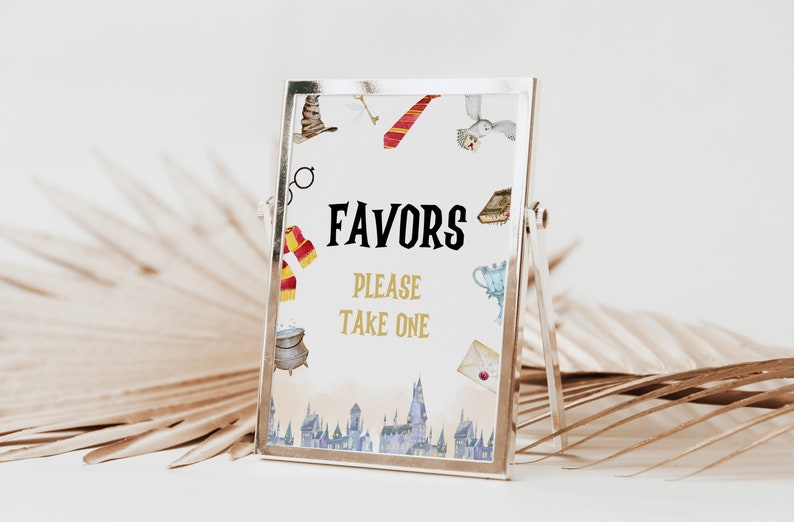 PRINTABLE Wizard Favors Table Sign Wizard Birthday Sign Wizard Baby ...