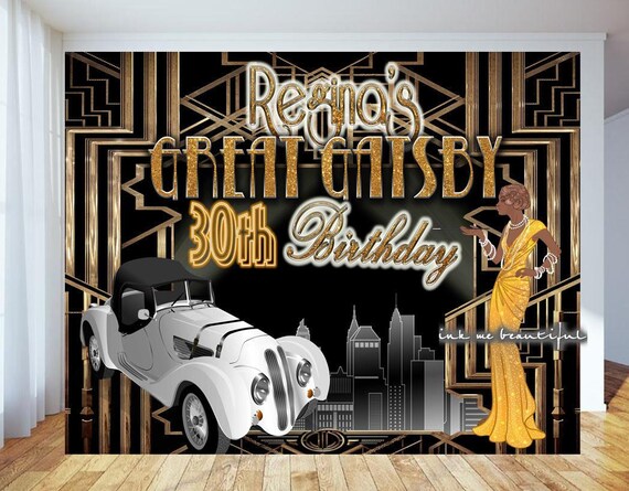 Gatsby 20s Porn - PRINTABLE Great Gatsby, Harlem Nights, Roaring 20s, A Little Party, Photo  Backdrop, Candy Table Backdrop, Step and Repeat HN001