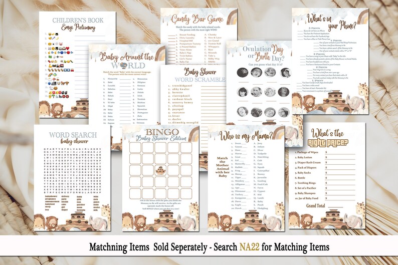 Noah's Ark Welcome Charger Insert | Noah's Ark Theme | Baby Shower | Kids Birthday Party | Baptism | First Birthday | Biblical | NA22 image 5