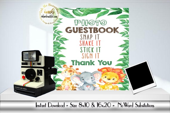 DIGITAL FILE Photobooth, Safari Animal Theme, Wild One Il_570xn