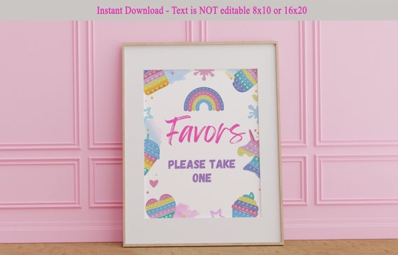 PRINTABLE POP Party Favors Sign | Girls Birthday | Toy Theme | POP22 Il_570xn