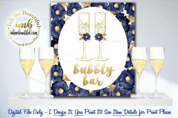 PRINTABLE Bubbly Bar Bridal Shower Poster, Rustic Wedding Printable, Brunch and Bubbly, Countdown, Bridal Brunch Il_570xn