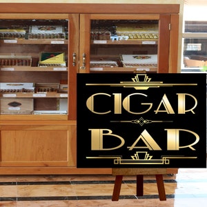 PRINTABLE Cigar Bar sign,Gatsby party decoration, Roaring 20s Art deco,Wedding Sign, Gatsby Wedding Decor