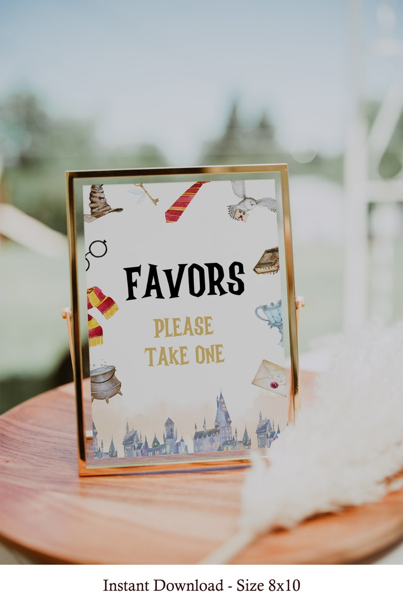 PRINTABLE Wizard Favors Table Sign Wizard Birthday Sign Wizard Baby ...