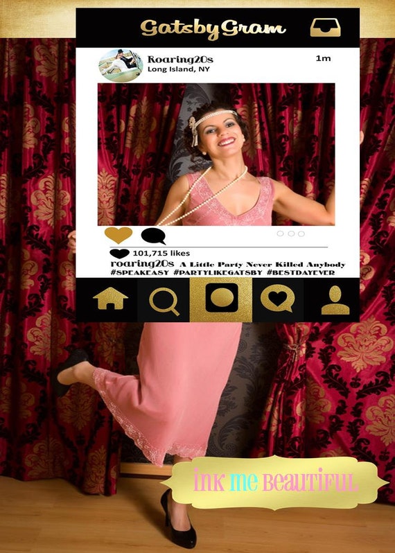 Digital Filephoto Frame Prop 24x36 Gatsby Party Image 0