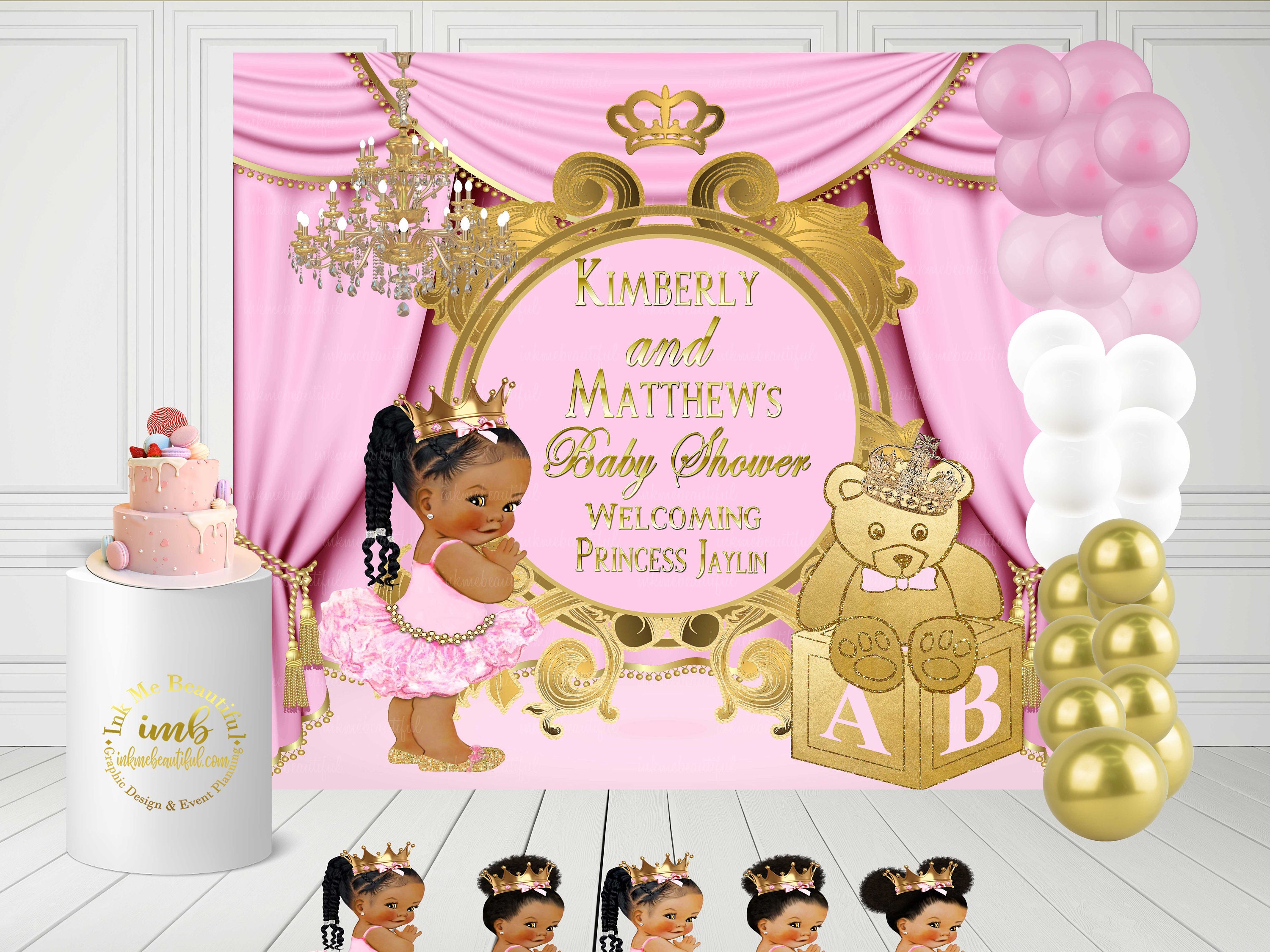 Princess baby sale shower backdrop