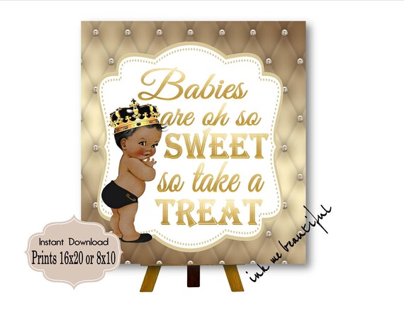 PRINTABLE Royal Baby Shower Candy Buffet Sign Prints 16X20 or 8X10,Royal Baby Shower Decor, Babies are Sweet, Take a Treat, RB-006 Il_570xn