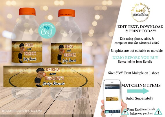 EDITABLE | Basketball Favor Tag | Baby Shower Thank You Tag | Basketball Theme | Sport Theme Baby Shower|BT-095 Il_570xn