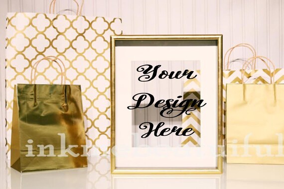 Styled Stock Photography / Gift Table/ Blank Frame / Mock up / Instant Download / 1 JPEG Digital Image/ 2 PNG FILES/ Photoshop Not Required Il_570xn