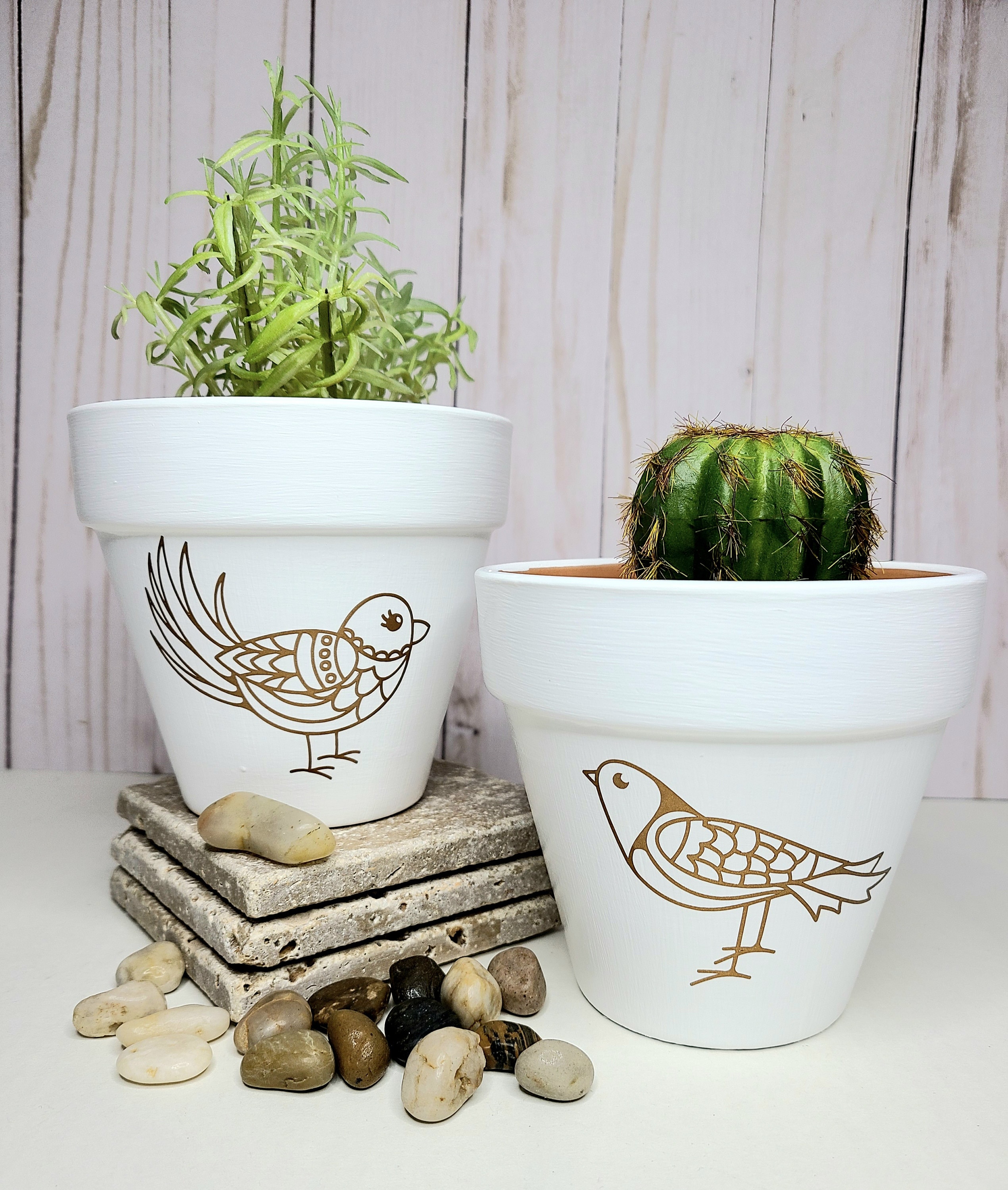 geometric plant pots Geometric Clay Pot – SoCal Soul Plants & Gifts