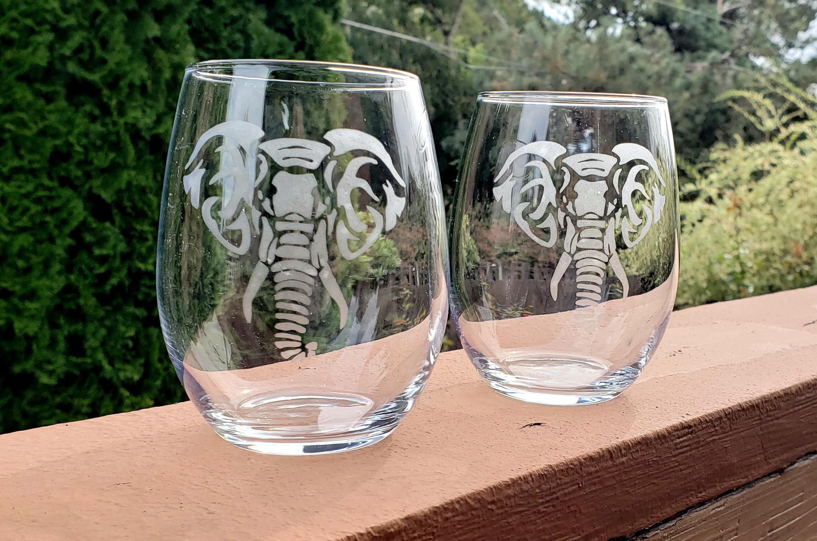 handcrafted wine glasses Custom Handcrafted Wood Stem Wine Glasses (Set of 2) main image 1