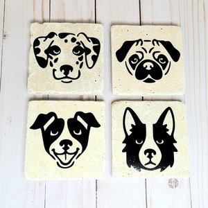 Dog Breed Stone Coaster Set: Pet Lover Gift