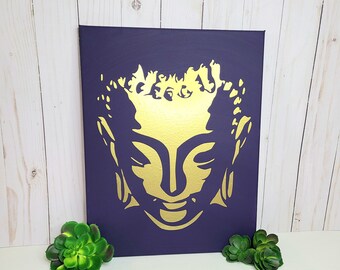 Mandala Canvas, 12x12 Canvas, Mandala Wall Art, Purple Chakra Art