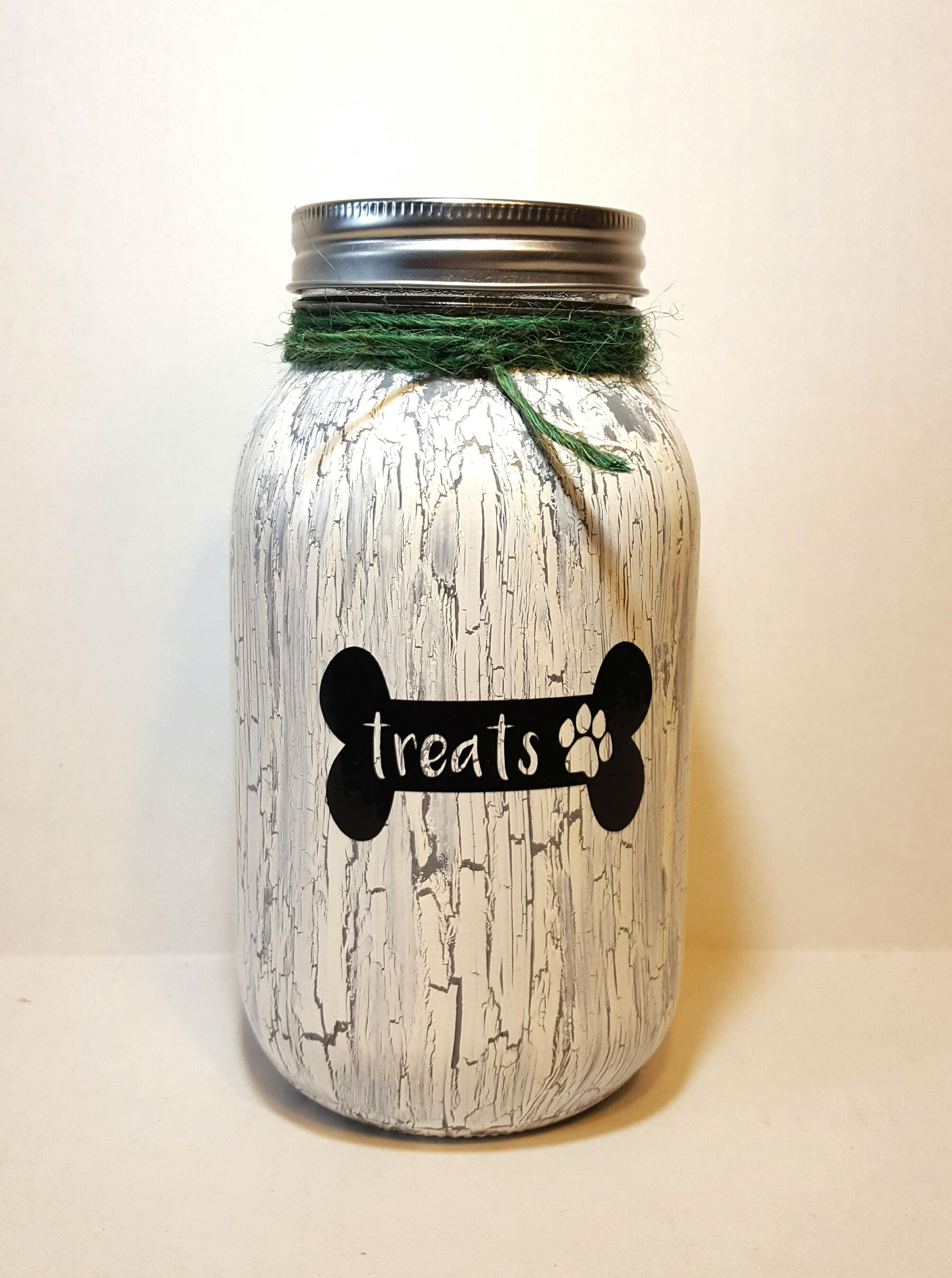 Treat jar dog treat jar glass jar pet treat storage pet Etsy
