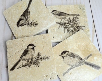 Bird coasters, bird lover gift ,drink coasters, nature gifts, gifts for her, nature lover, housewarming gift, stone coasters, for the home