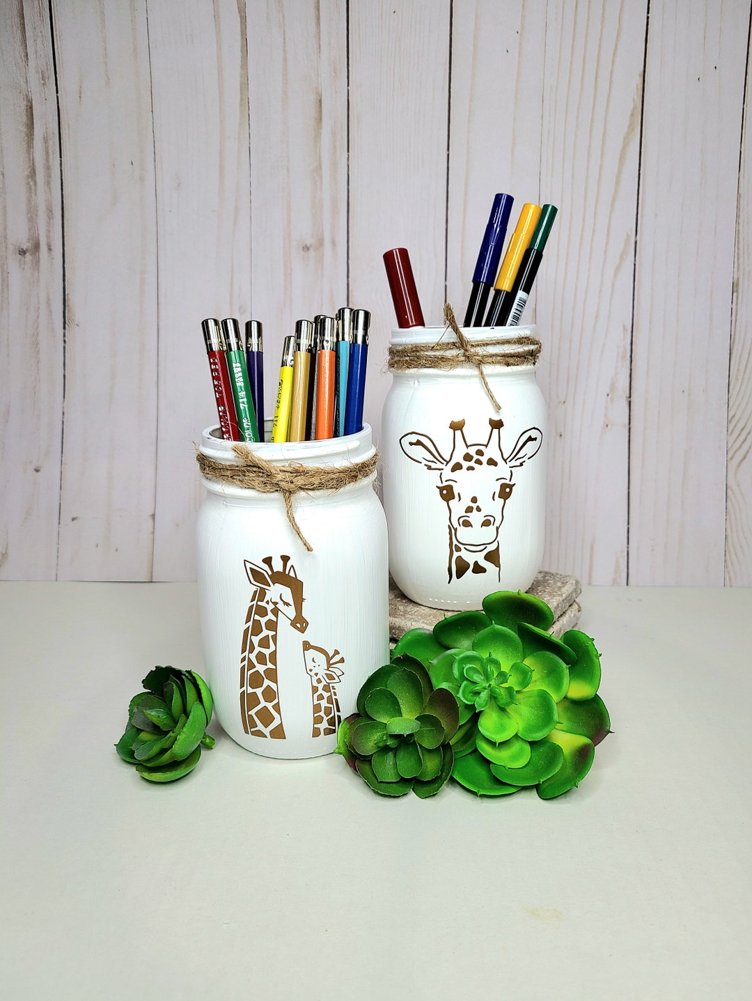 Giraffe Pencil Holder, Gift for Nature Lovers, Botanical Gifts, Office