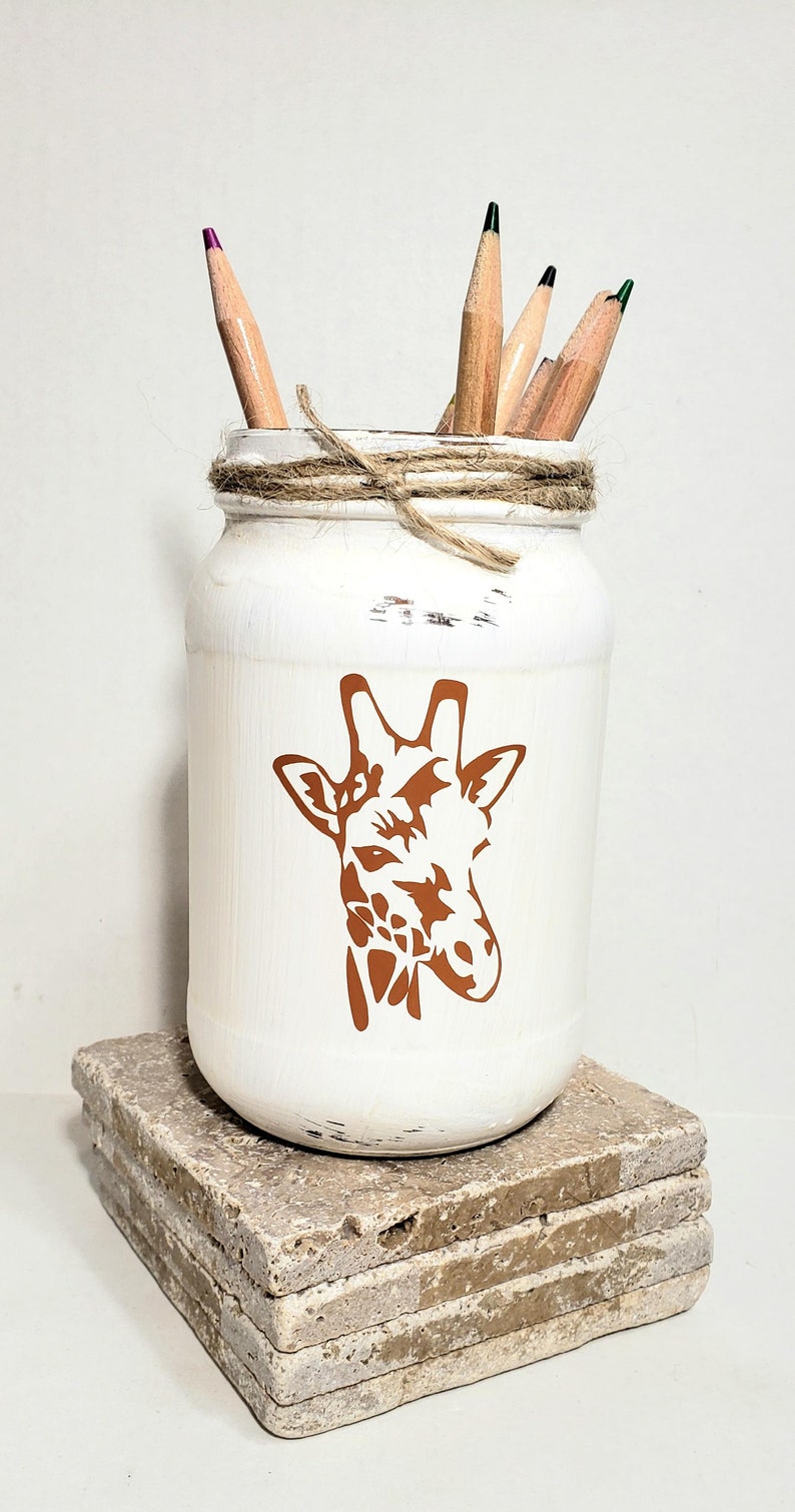 Giraffe pencil holder gift for nature lovers botanical Etsy