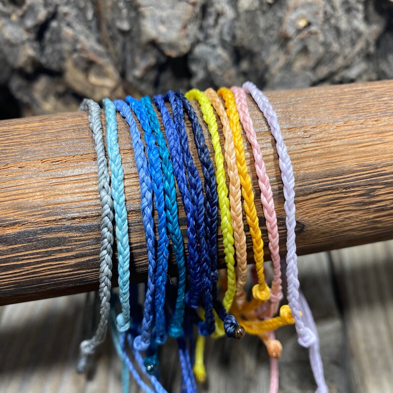 Custom Adjustable Wax String Bracelet/anklet / String Bracelet Etsy