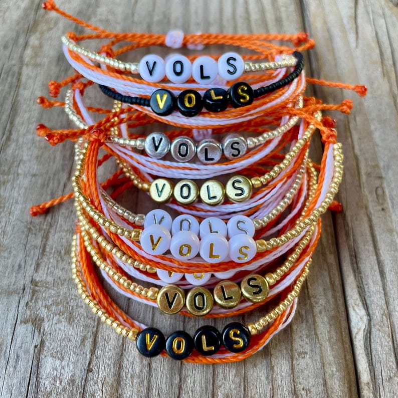 Tennessee Vols String Bracelet Custom / University of Tennessee