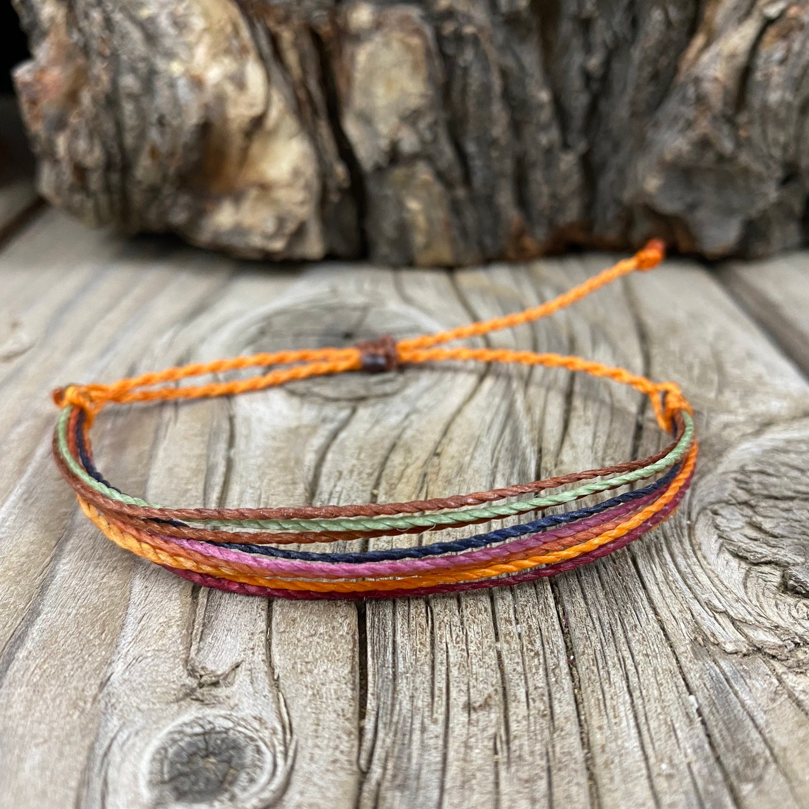 Verstelbare Wax String Bracelet / Multi Cord Bracelet / 100 Etsy