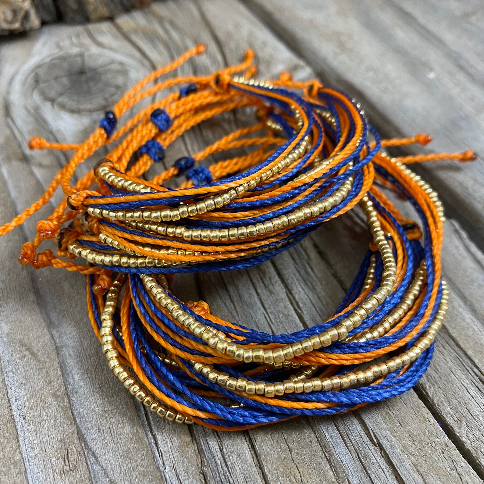 Beaded Wax String Bracelet Wax String Bracelet Adjustable Etsy